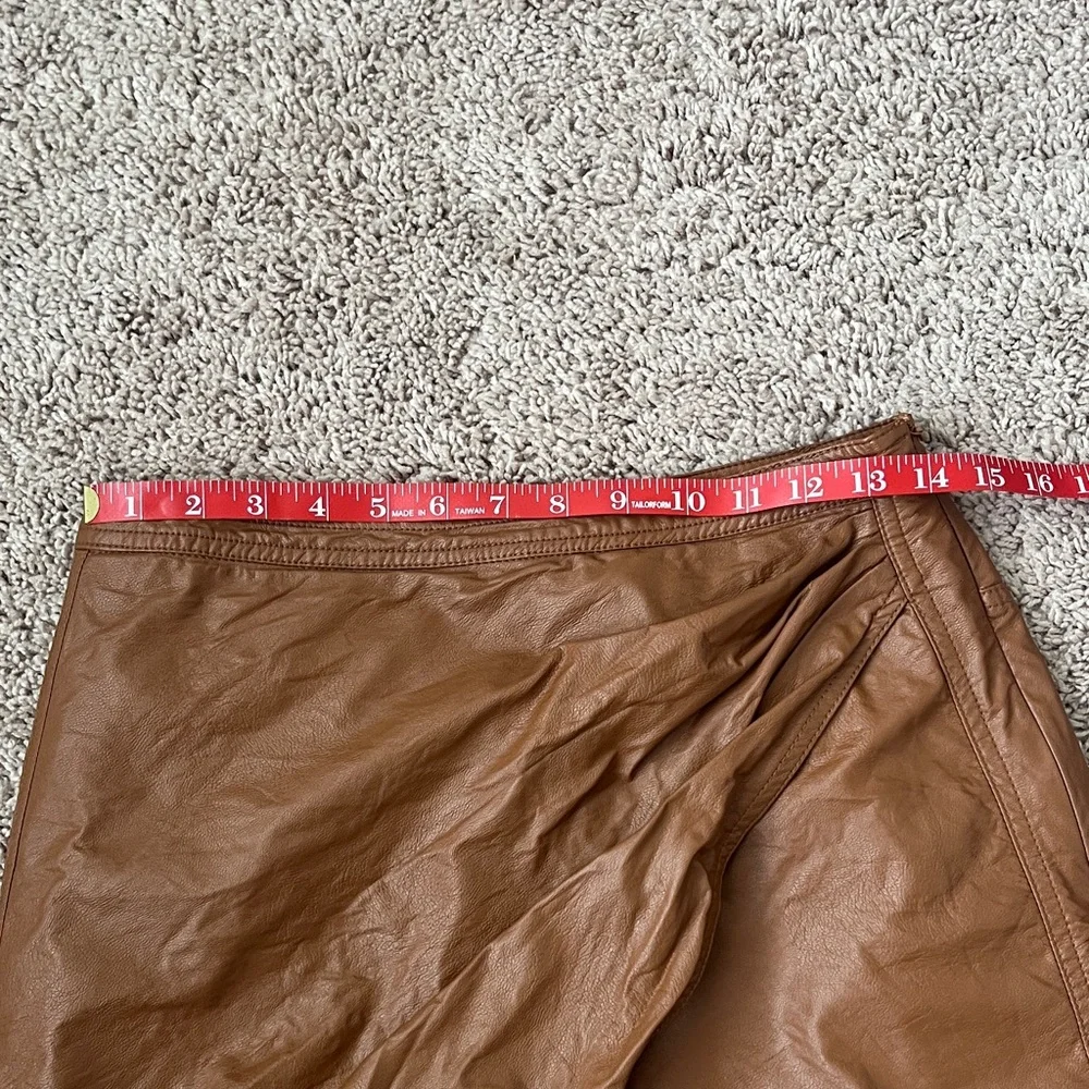 Free People Brown Faux Leather Mini Skirt - Picture 3 of 8